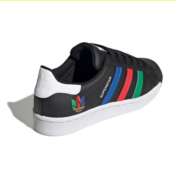 adidas Superstar J 'Colorful Stripes - Core Black' FW5235 - Picture 4 of 15